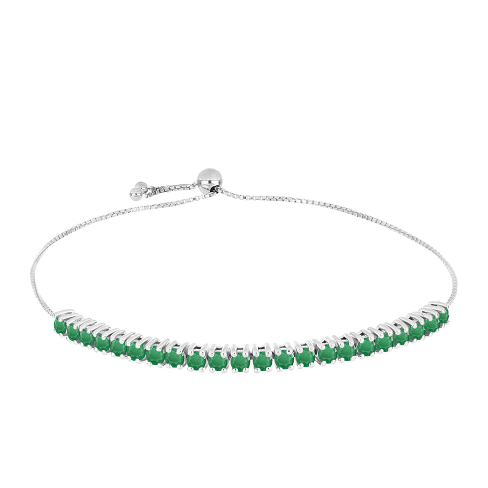 Silberarmband mit brasilianischem Smaragd