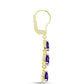 Goldplattierte Silberohrringe mit marokkanischem Amethyst