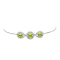 Silberarmband mit Peridot aus Changbai und weißem Topas