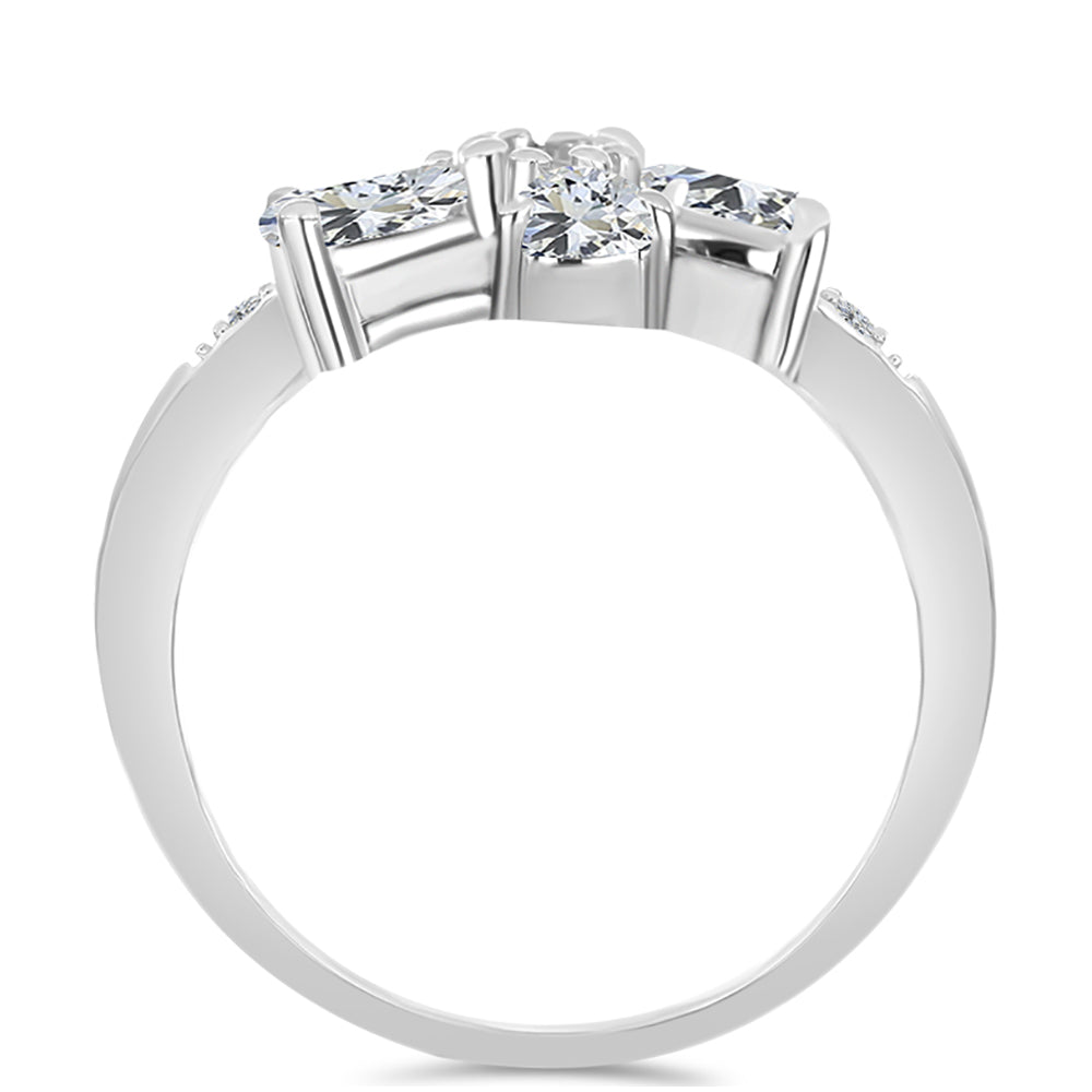 Silberring mit Peridot aus Changbai und weißem Topas 2 