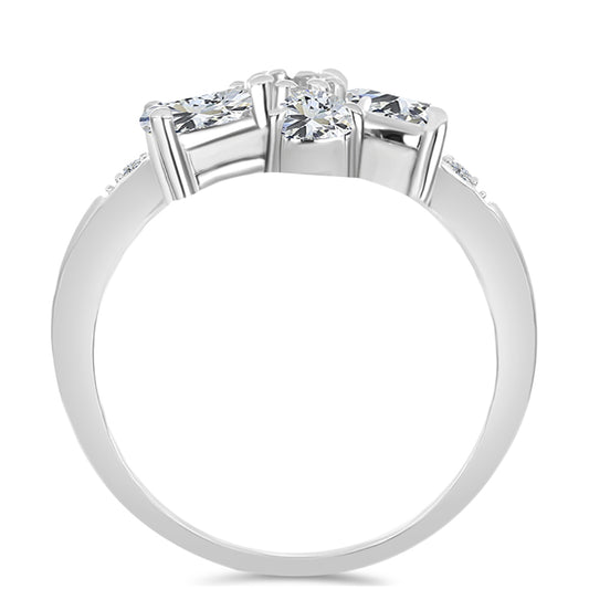 Silberring mit Peridot aus Changbai und weißem Topas