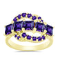 Goldplattierter Silberring mit marokkanischem Amethyst