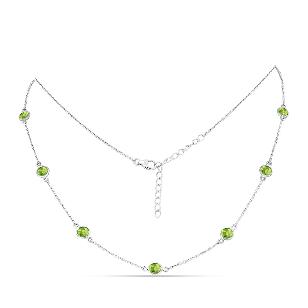 Silberhalskette mit Peridot aus Changbai 1 