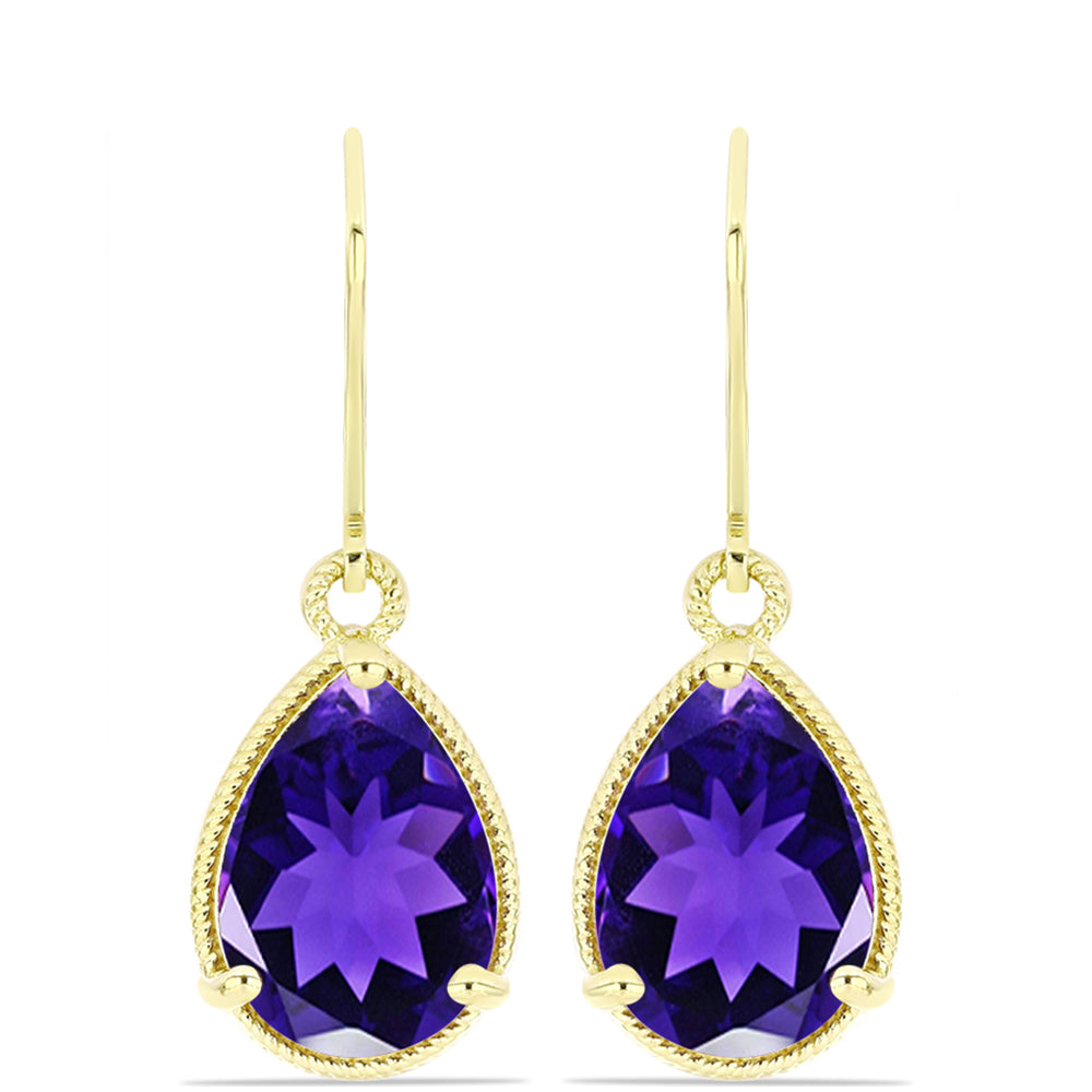 Goldplattierte Silberohrringe mit marokkanischem Amethyst