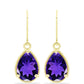 Goldplattierte Silberohrringe mit marokkanischem Amethyst