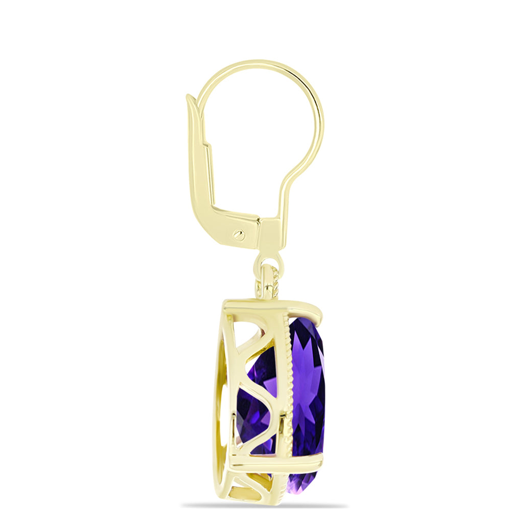 Goldplattierte Silberohrringe mit marokkanischem Amethyst 2 