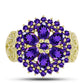 Goldplattierter Silberring mit marokkanischem Amethyst