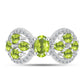 Silberring mit Peridot aus Changbai und weißem Topas