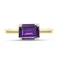 Goldplattierter Silberring mit marokkanischem Amethyst