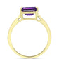 Goldplattierter Silberring mit marokkanischem Amethyst