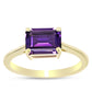 Goldplattierter Silberring mit marokkanischem Amethyst