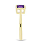 Goldplattierter Silberring mit marokkanischem Amethyst