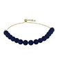 Goldplattiertes Silberarmband mit blauer Druse