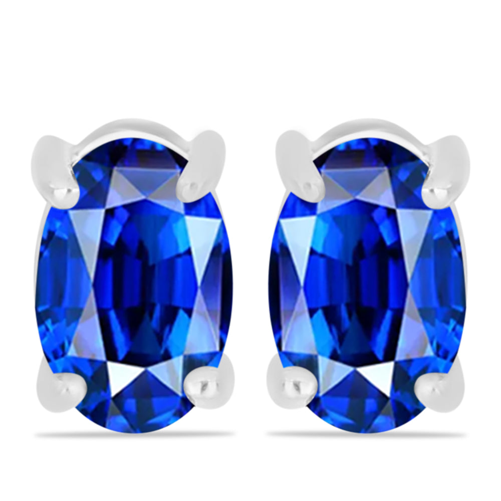 Silberohrringe mit australischem blauem Saphir