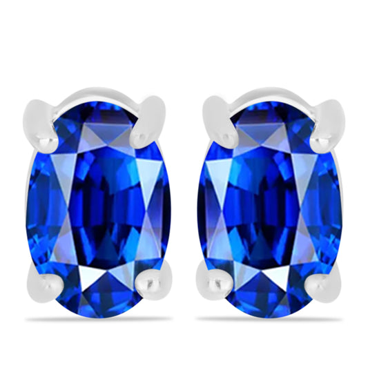 Silberohrringe mit australischem blauem Saphir
