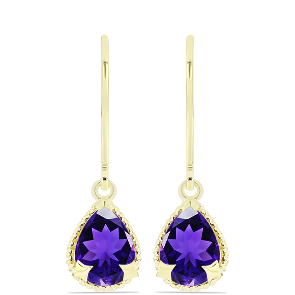 Goldplattierte Silberohrringe mit marokkanischem Amethyst