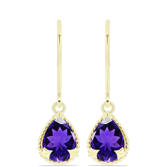 Goldplattierte Silberohrringe mit marokkanischem Amethyst