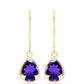 Goldplattierte Silberohrringe mit marokkanischem Amethyst