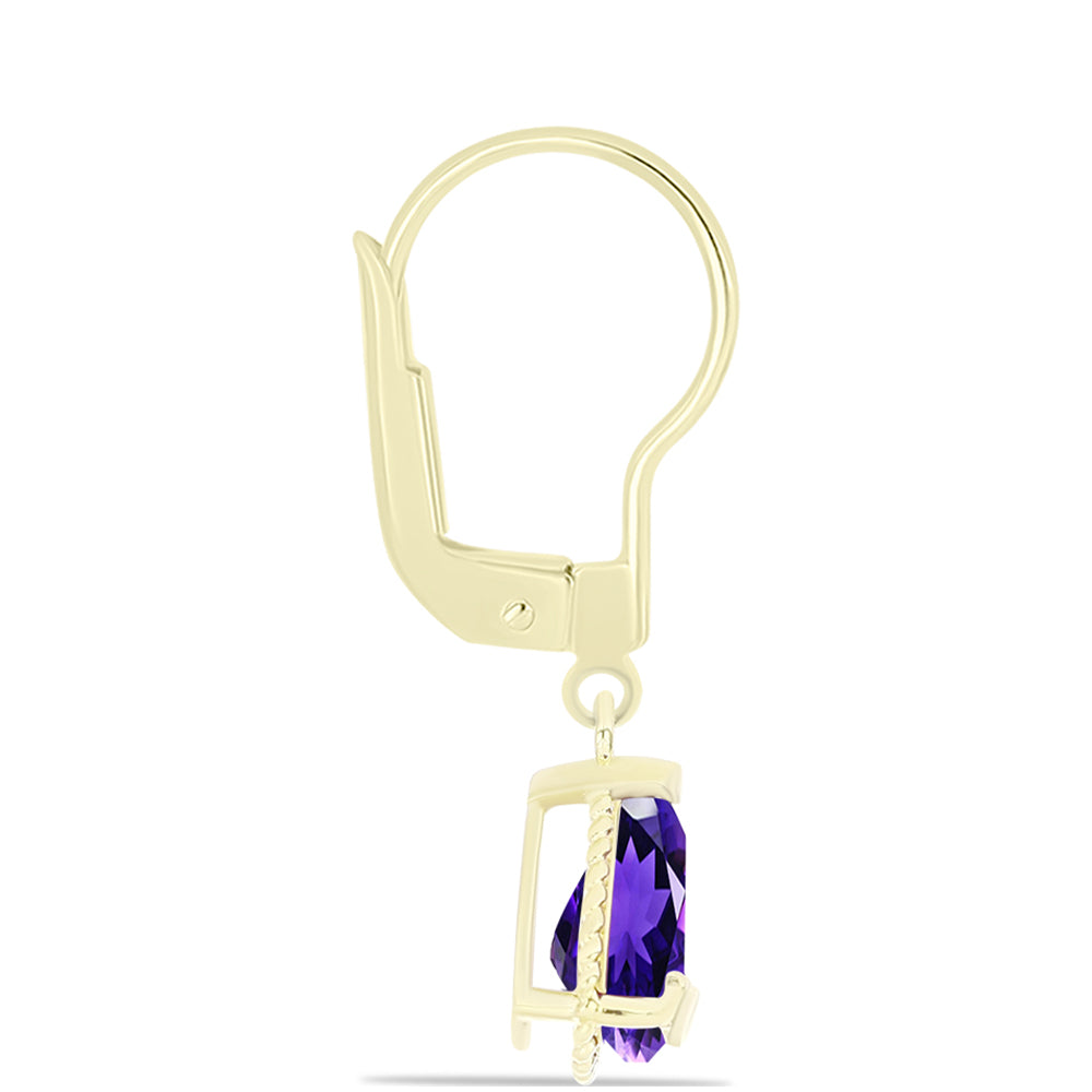 Goldplattierte Silberohrringe mit marokkanischem Amethyst 2 