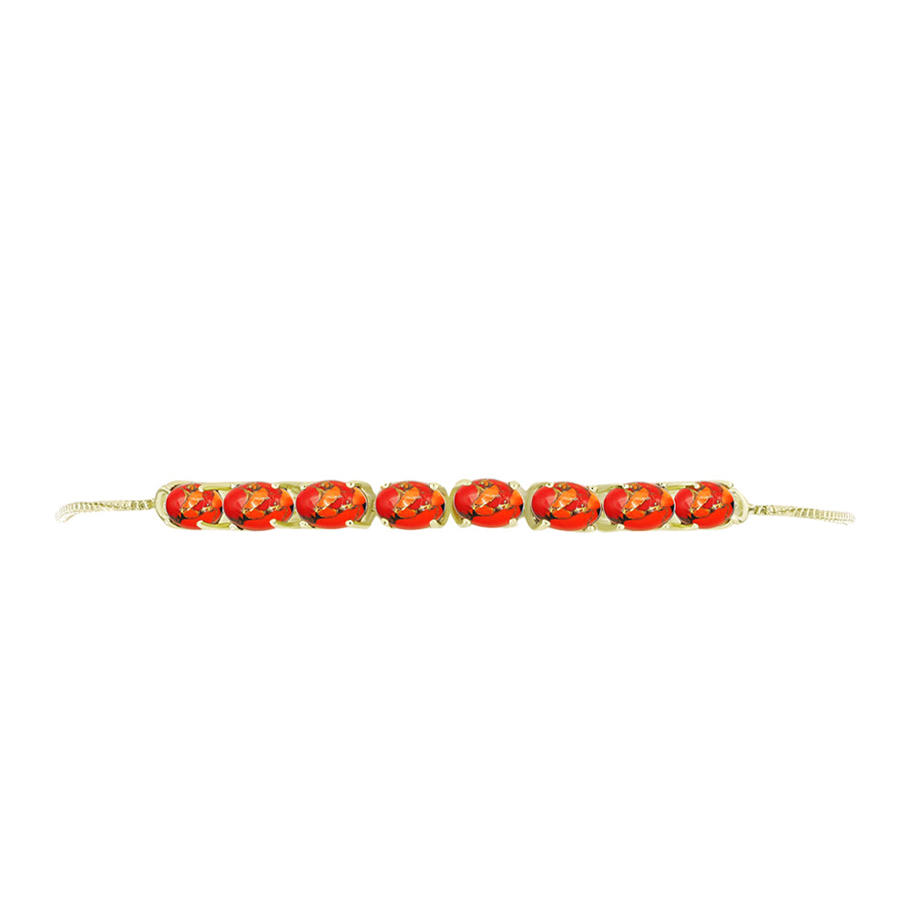 Goldplattiertes Silberarmband mit Mohave-Türkis 2 