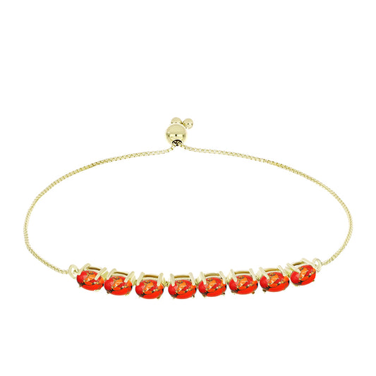 Goldplattiertes Silberarmband mit Mohave-Türkis