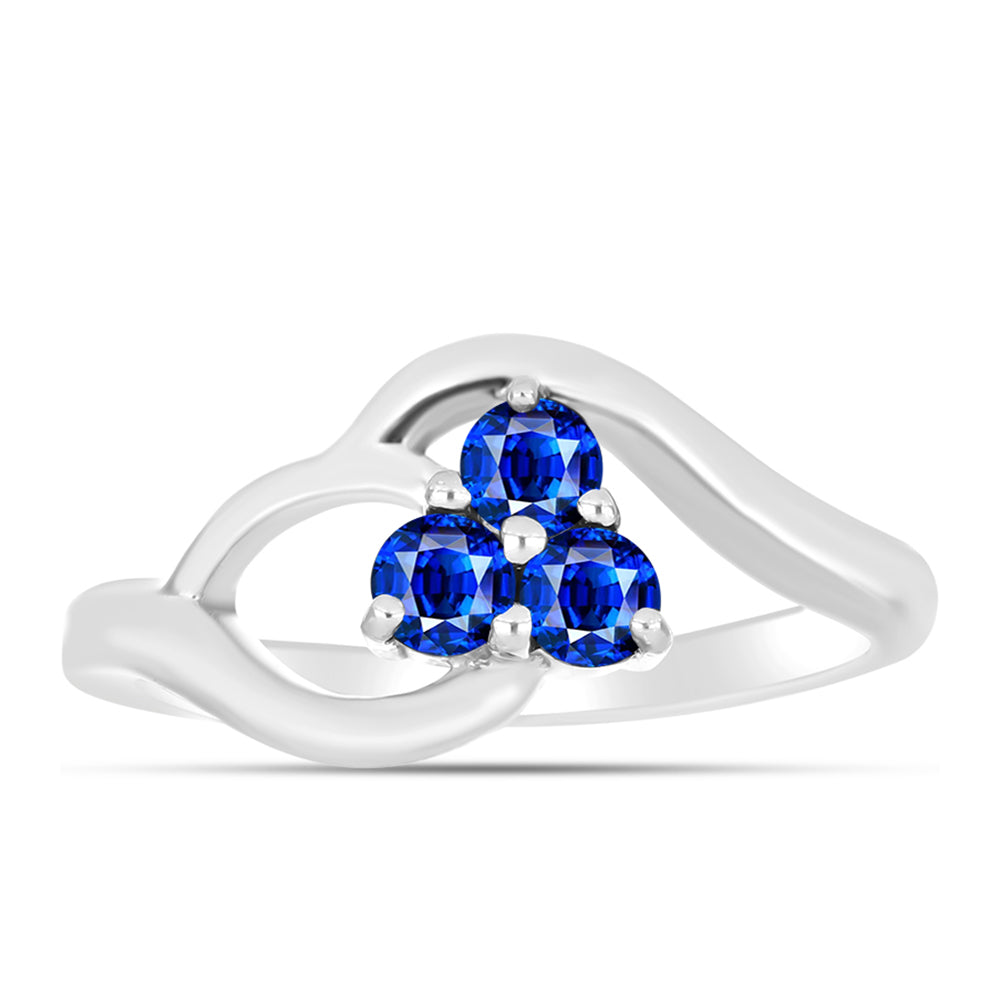 Silberring mit australischem blauem Saphir