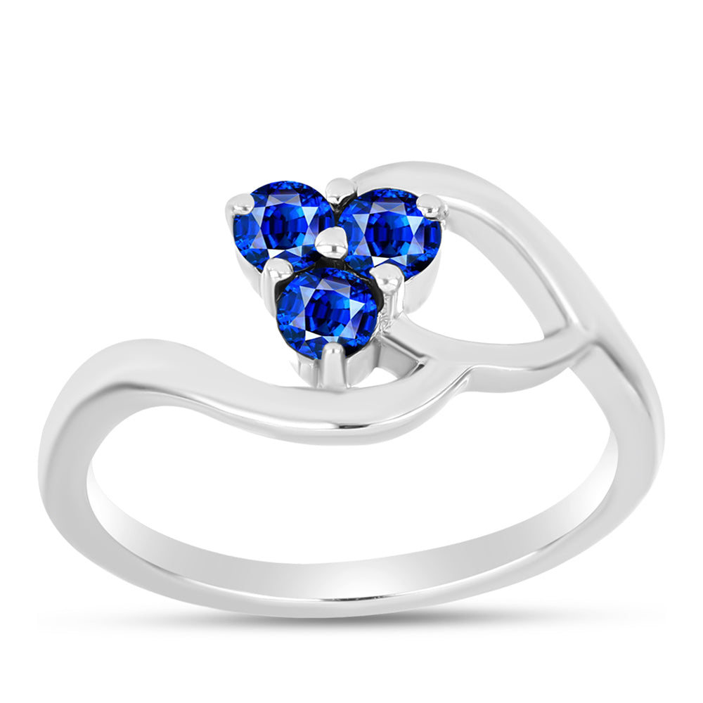Silberring mit australischem blauem Saphir