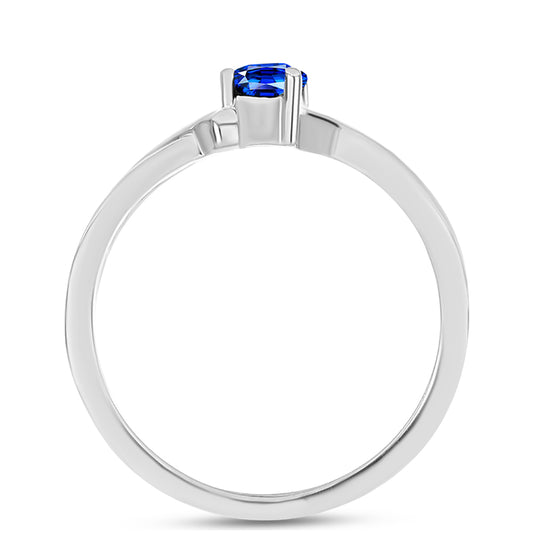 Silberring mit australischem blauem Saphir