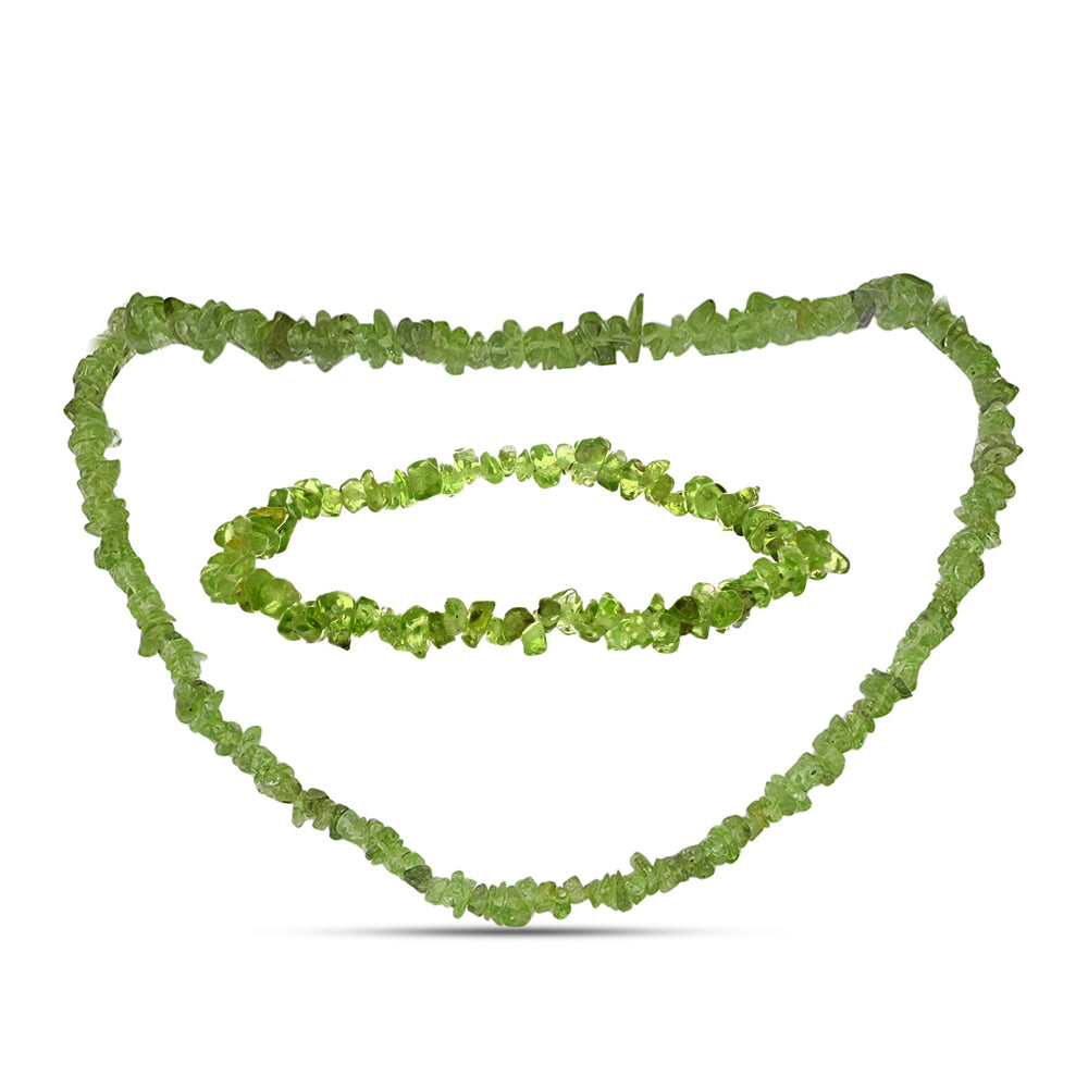 Schmuckgarnitur aus Nugget mit Peridot aus Changbai