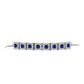 Silberarmband mit australischem blauem Saphir und weißem Topas