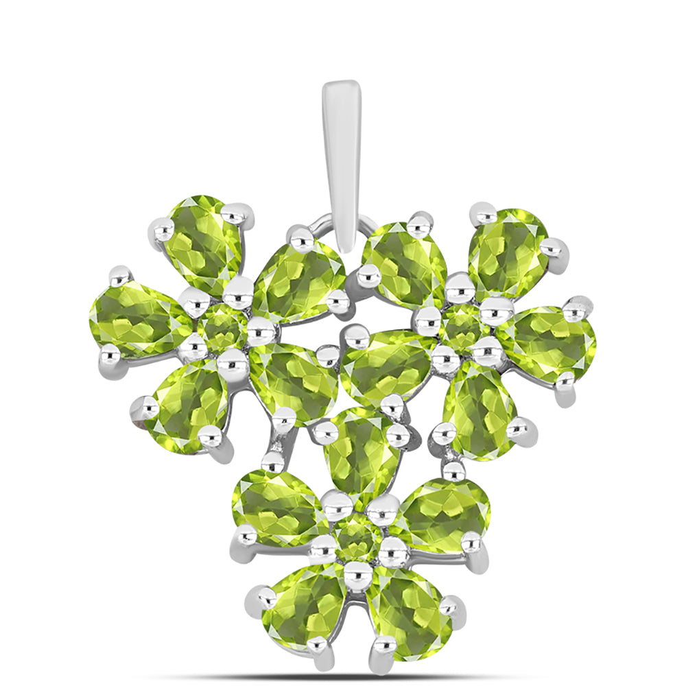 Silberanhänger mit Peridot aus Changbai 1 