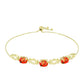 Goldplattiertes Silberarmband mit Mohave-Türkis