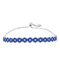 Silberarmband mit australischem blauem Saphir und weißem Topas