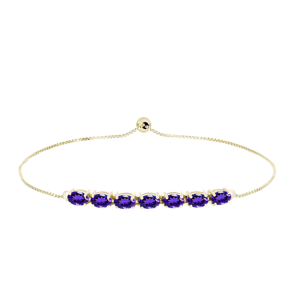 Goldplattiertes Silberarmband mit marokkanischem Amethyst