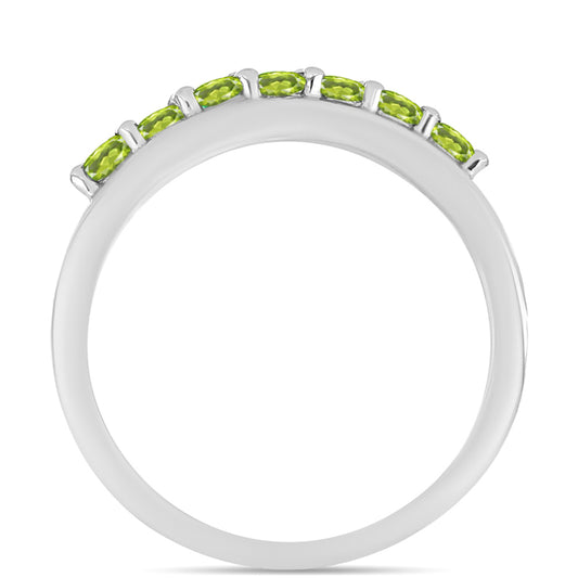 Silberring mit Peridot aus Changbai