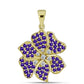 Goldplattierter Silberanhänger mit marokkanischem Amethyst und weißem Topas
