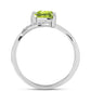Silberring mit Peridot aus Changbai und weißem Topas