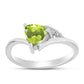 Silberring mit Peridot aus Changbai und weißem Topas
