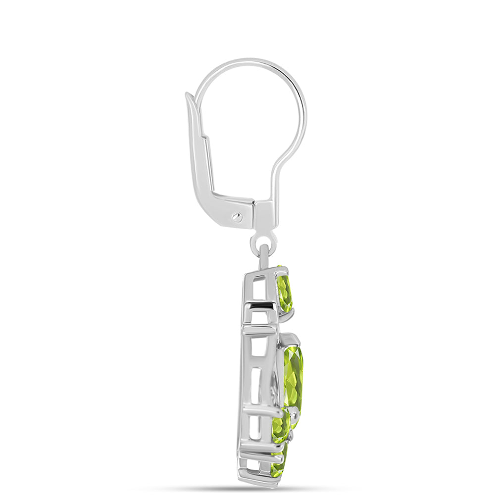 Silberohrringe mit Peridot aus Changbai 2 