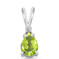 Silberanhänger mit Peridot aus Changbai und weißem Topas