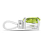 Silberanhänger mit Peridot aus Changbai und weißem Topas