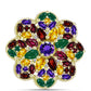 Goldplattierter Silberring mit marokkanischem Amethyst und Zitrin aus dem Ural