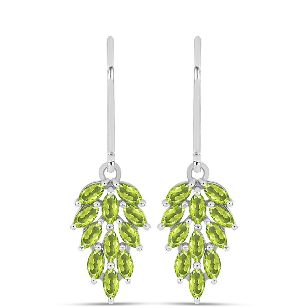 Silberohrringe mit Peridot aus Changbai 1 