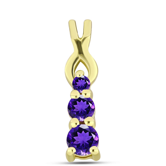 Goldplattierter Silberanhänger mit marokkanischem Amethyst
