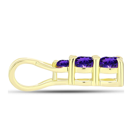 Goldplattierter Silberanhänger mit marokkanischem Amethyst