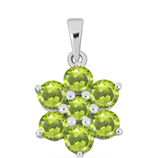 Silberanhänger mit Peridot aus Changbai