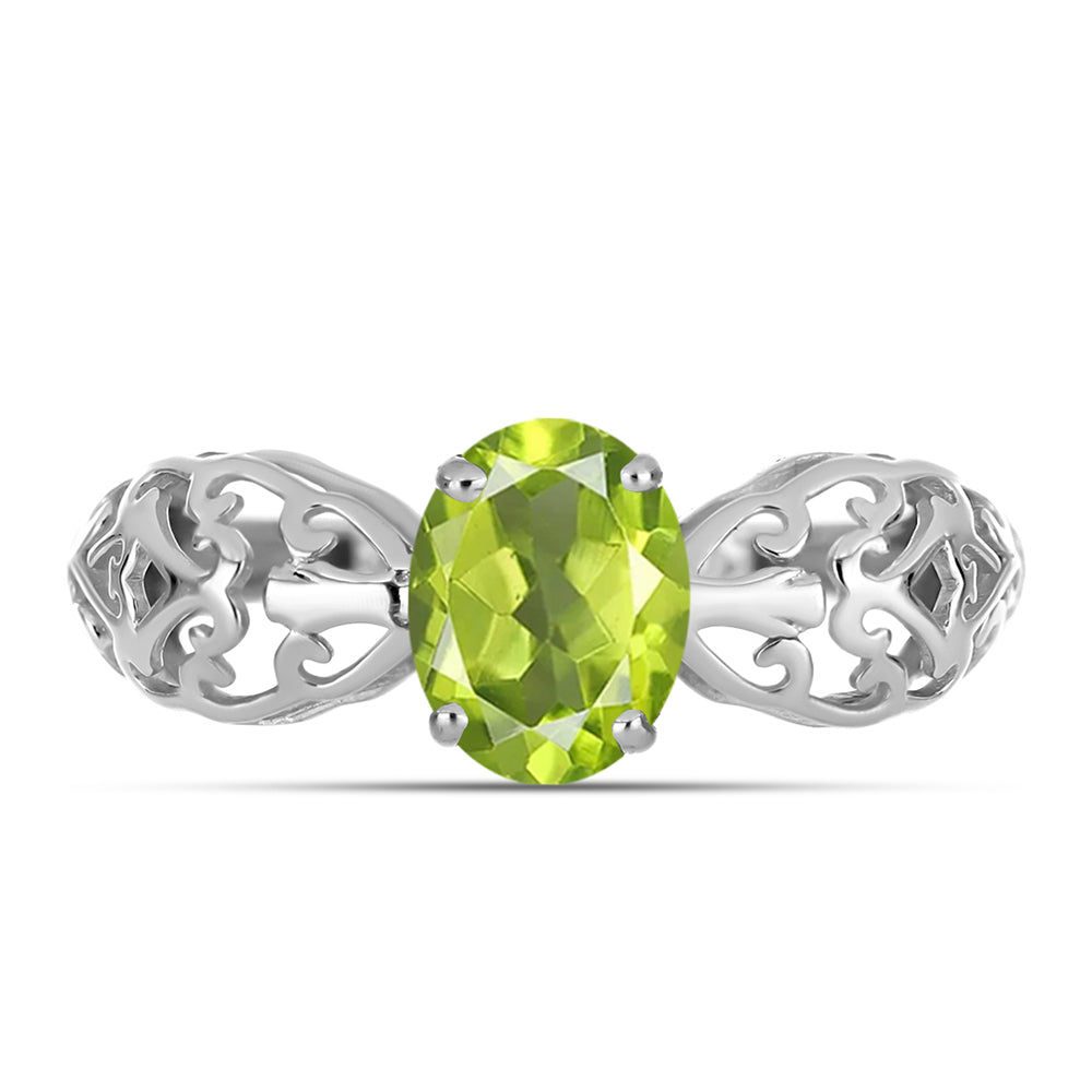 Silberring mit Peridot aus Changbai 1 