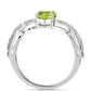 Silberring mit Peridot aus Changbai