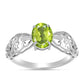 Silberring mit Peridot aus Changbai