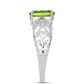 Silberring mit Peridot aus Changbai